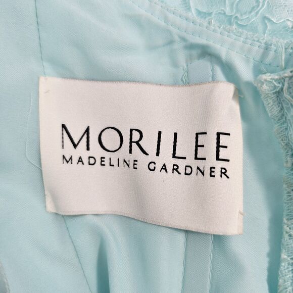 Morilee Bridesmaids Lace Beading Zipper Back Dress Style#21531 Mint Size 16 - Picture 4 of 12